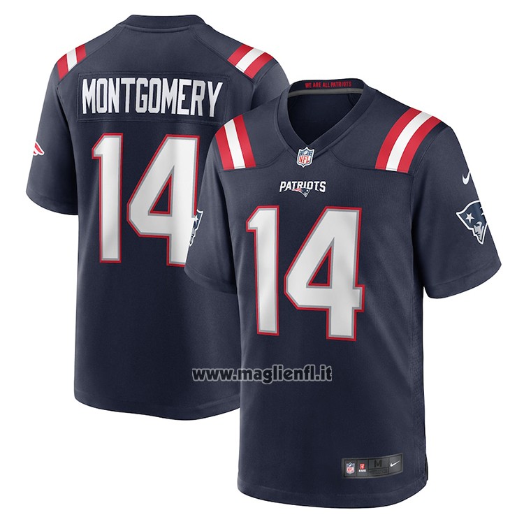 Maglia NFL Game New England Patriots Ty Montgomery Blu